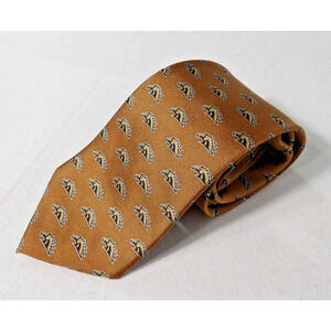 Wm. Chelsea LTD Mens Neck Tie Silk Horse Broncos Rust Colored Equestrian